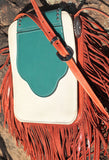 Crazy Horse Bag - Cream/Turquoise/Orange