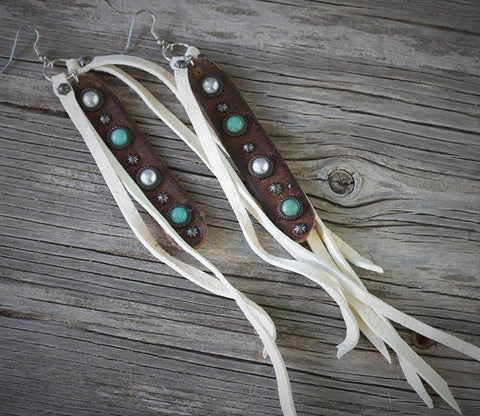 Reins, Tuquoise and Fringe Earrings