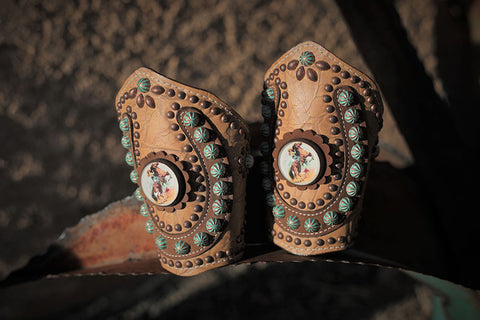 Old West Cowgirl Leather Cuffs